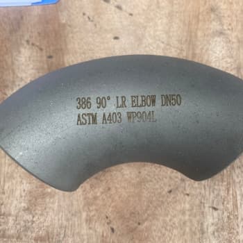 Dimenzija komolcev ASME B16.28 90